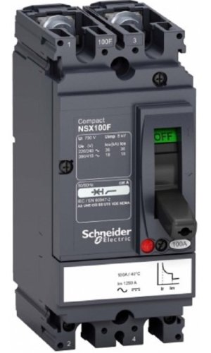 Выключатель автоматический в литом корпусе Schneider Electric Compact NS NSX100F 2п 100А 18кА картинка
